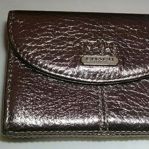Coach metallic card wallet